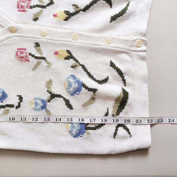 Tabi International Floral Knit V-neck Cardigan - Picture 15 of 15